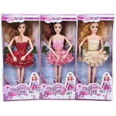 Muñeca de moda de 29 cm para el Día del Niño con falda de tul en varias versiones 1ud