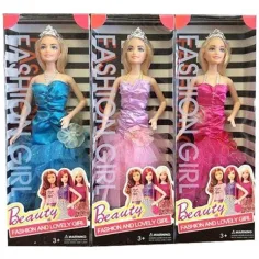 Muñeca de moda Fashion Girl en vestido de gala de 30 cm en tres versiones
