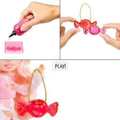 imagen de Muñeca de moda Rainbow Crystal Bella con accesorios para hacer tú mismo 3