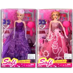 Muñeca de moda Sofi con peine en 2 versiones