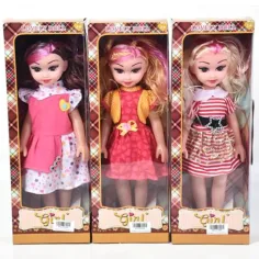 Muñeca Lovely de 36 cm de moda con mechas rosas en tres versiones con efectos de sonido 1ud