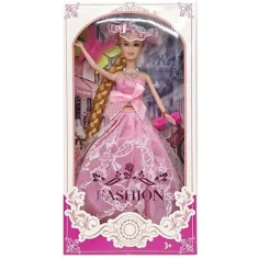 Muñeca princesa de moda con vestido de baile y sombrero