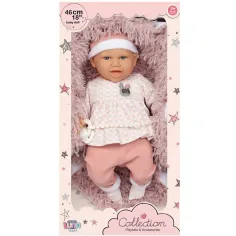 Muñeca sonriente con accesorios de 45 cm