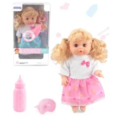 Muñeca Sweet Baby con cabello rubio, sonido y chupetes en varias versiones