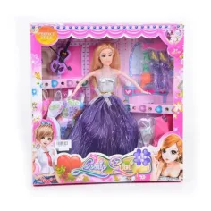 Muñeca violinista elegante con accesorios 28cm