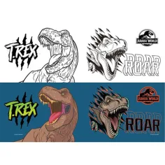imagen de Must... cuaderno de líneas de Jurassic World con colorear de 40 hojas en dos versiones 3