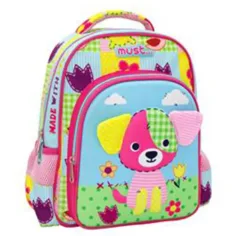 Must... Hecho con amor mochila escolar 3D de dos compartimentos, mochila 27x10x31cm