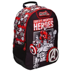 Must: Mochila de los Vengadores negra-roja, mochila 32x18x43cm
