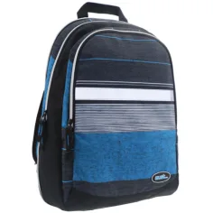 imagen de Must: Mochila escolar 2 en 1 azul-negra con cuatro compartimentos, mochila 47x25x33cm 3