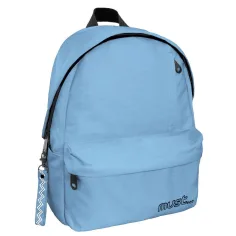 Must: Mochila escolar de cuatro compartimentos en azul claro, mochila 32x17x42cm