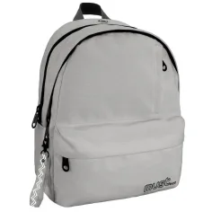 Must: Mochila escolar gris redondeada de cuatro compartimentos, mochila 32x19x42cm