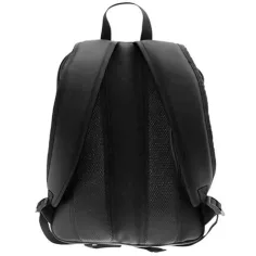 imagen de Must: Mochila escolar negra de piel sintética redondeada, mochila 30x13x41cm 2