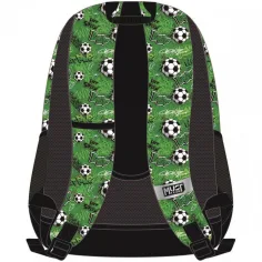 imagen de Must: Mochila escolar redondeada con diseño de fútbol 32x18x43cm 2