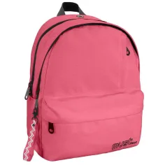 Must: Mochila escolar redondeada de cuatro compartimentos en rojo claro 32x19x42cm