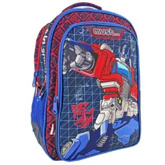 Must... Mochila escolar redondeada de tres compartimentos de Transformers, mochila 32x18x43cm