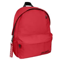 Must: Mochila escolar roja con esquinas redondeadas, mochila 32x17x42cm