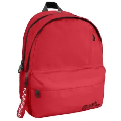 Must: Mochila escolar roja de cuatro compartimentos con bordes redondeados 32x19x42cm
