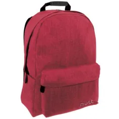 Must: Mochila Monocromática Burdeos Jeans 32x17x42cm