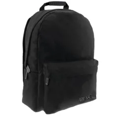 Must: Mochila Monocromática Negra Jeans 32x17x42cm