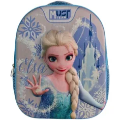 Must: Mochila redondeada con estampado 3D de Frozen 26x10x32cm