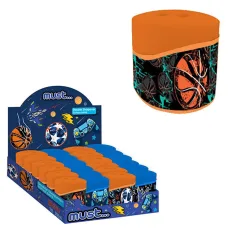 Must: Vamos a jugar sacapuntas con depósito de 2 agujeros con diseño de baloncesto