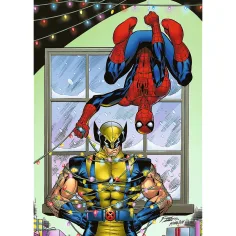 imagen de Navidad de Spider-Man y Wolverine rompecabezas de 1000 piezas Premium plus quality - Trefl 2