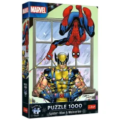 Navidad de Spider-Man y Wolverine rompecabezas de 1000 piezas Premium plus quality - Trefl