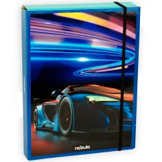 Nebulo: Caja de cuadernos en tamaño A/5 con diseño de coche deportivo