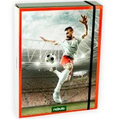 Nebulo: Caja de cuadernos en tamaño A/5 con diseño de fútbol Oxi