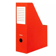 Nebulo: Carpeta de documentos plegable de cartón rojo de 80 mm