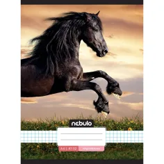 Nebulo: Cuaderno a cuadros - Caballo en el atardecer 87-32 A/4
