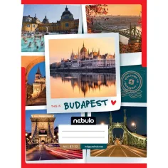 Nebulo: Cuaderno de cuadros con diseño de Budapest 87-32 A/4