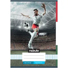 Nebulo: Cuaderno de cuadros con diseño de fútbol HUN 27-32 A/5