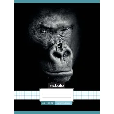 Nebulo: Cuaderno de cuadros con diseño de gorila 87-32 A/4