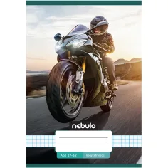 Nebulo: Cuaderno de cuadros con diseño de moto de carreras 27-32 A/5