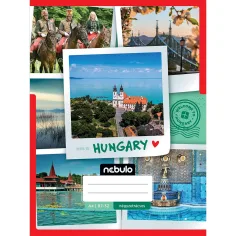 Nebulo: Cuaderno de cuadros cosido con diseño de Hungría 87-32 A/4