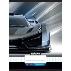 Nebulo: Cuaderno de deporte con diseño de coche de carreras a cuadros 87-32 A/4