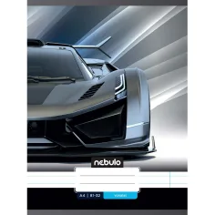 Nebulo: Cuaderno de deporte con diseño de coche deportivo 81-32 A/4