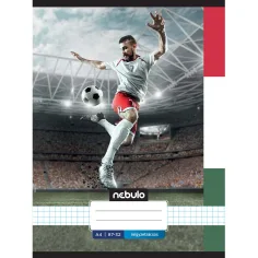 Nebulo: Cuaderno de fútbol a cuadros con diseño HUN 87-32 A/4