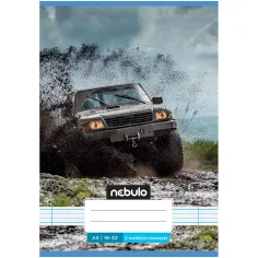 Nebulo: Cuaderno de líneas con diseño de todoterreno de 2º grado 16-32 A/5