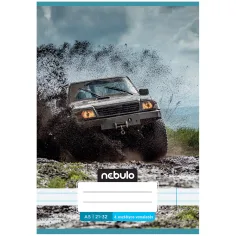 Nebulo: Cuaderno de líneas con diseño de todoterreno de 4º grado 21-32 A/5
