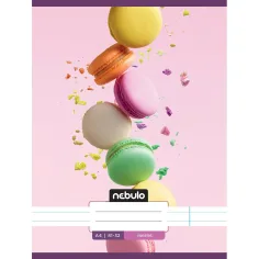 Nebulo: Cuaderno de líneas con estampado de macarons 81-32 A/4