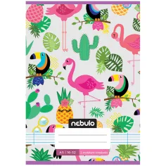 Nebulo: Cuaderno de líneas con patrón de tucán para 2.º grado 16-32 A/5