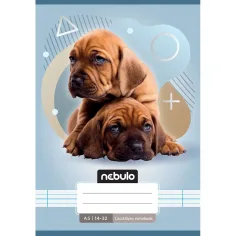 Nebulo: Cuaderno de líneas de 1er grado A5 14-32 Animales - Perros