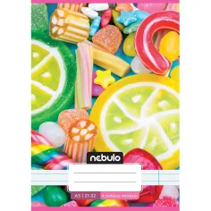 Nebulo: Cuaderno de líneas de 4º grado con diseño de caramelos A/5 21-32