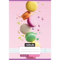 Nebulo: Cuaderno de líneas de 4º grado con diseño de macarons 21-32