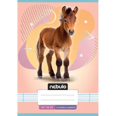 Nebulo: Cuaderno de líneas encolado de 2º grado A5 16-32 Animales - Caballos