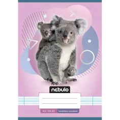 Nebulo: Cuaderno de líneas para primer grado A5 14-32 Animales - Con koala