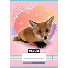 Nebulo: Cuaderno de rayas A5 encuadernado para 2º grado - Con zorros