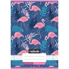 Nebulo: Cuaderno de rayas con diseño de flamencos de 3er grado 12-32 A/5
